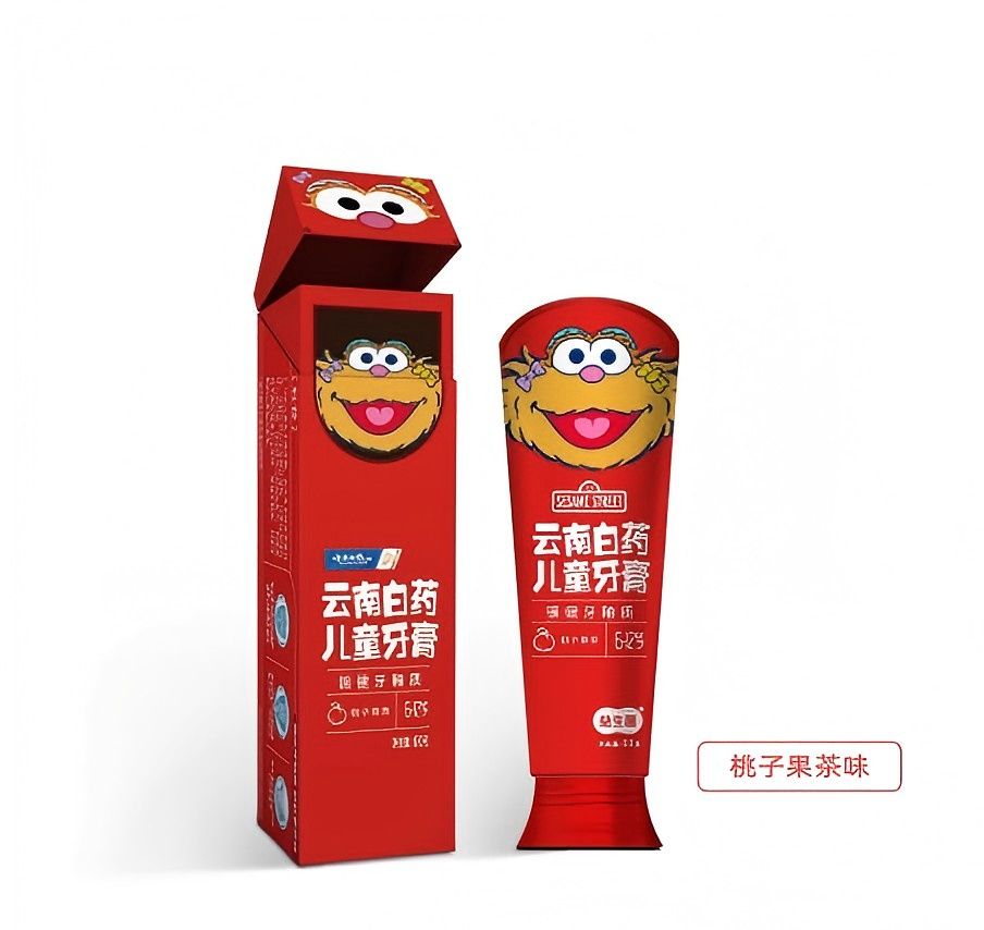 云南白药 儿童牙膏 桃子果茶香型 60g